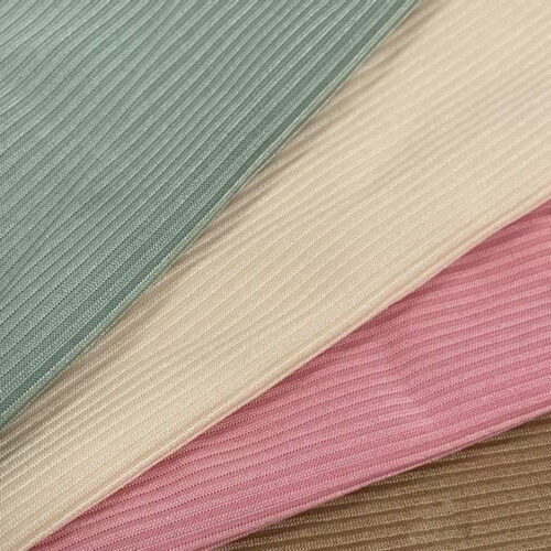 Ice Silk Rib Knit Fabric 180gsm Cool Breathable Stretch Fabric for Summer T-Shirt Underwear Sportswear